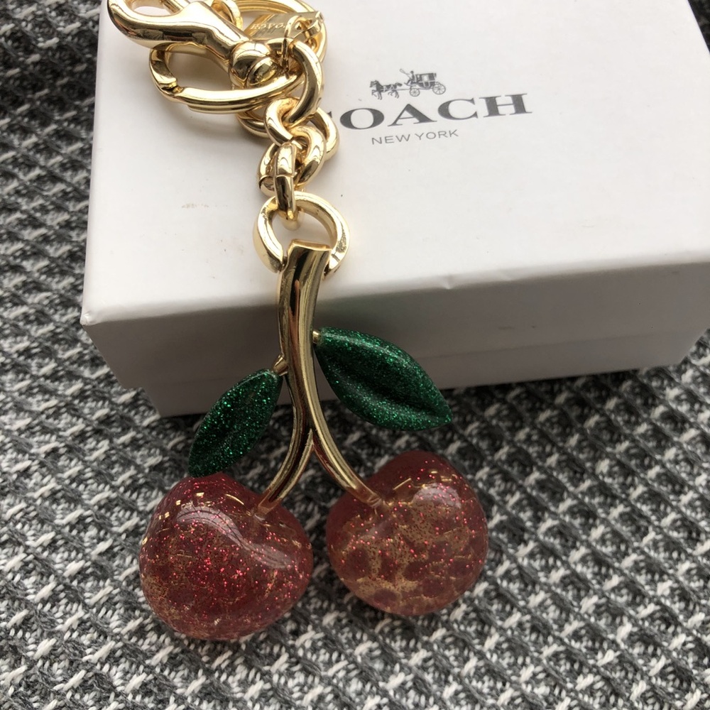 Coach Gold Cherry Keychain - Picture 5 of 6